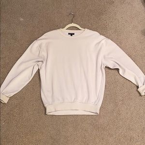 Topshop Cream Sweatshirt/Crew Neck